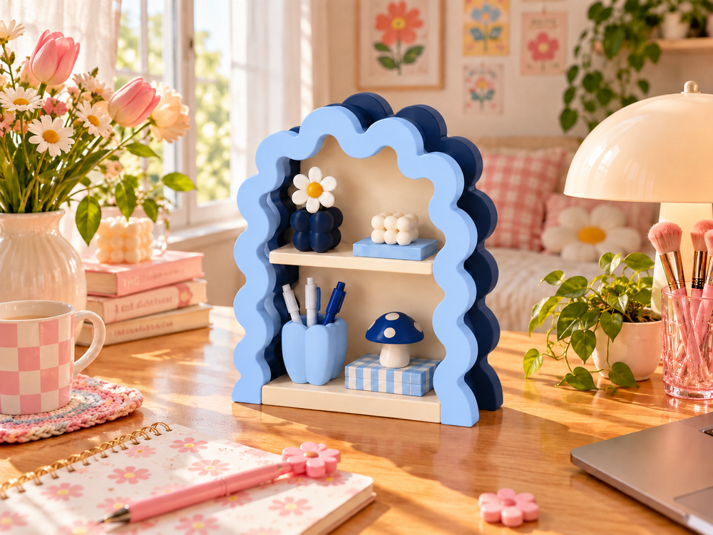 Mavi Lola Dekoratif Raf Organizer