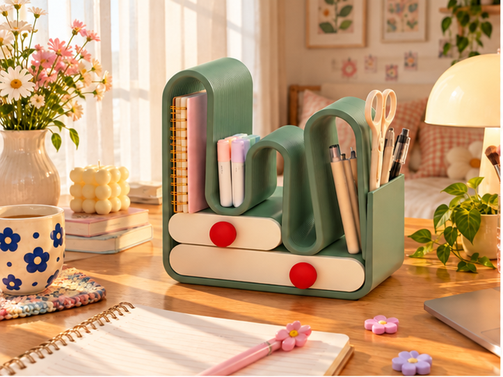 Yeşil Çekmeceli Masaüstü Organizer